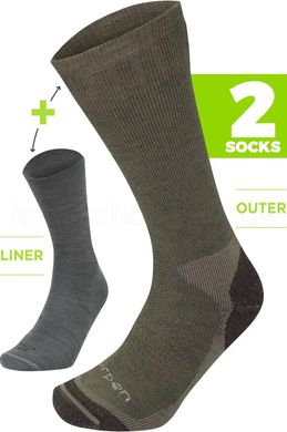 Thermal socks Lorpen CWSS Cold Weather System (set of 2 socks) brown S
