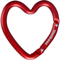Auxiliary carabiner Munkees Heart red