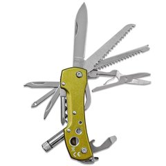 Keychain multi-tool Munkees Pocket Knife Led green, 2581-GR