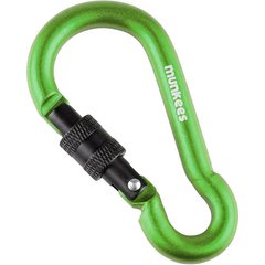 Auxiliary carabiner Munkees Pear with Screw Lock 8 x 80 mm grass green
