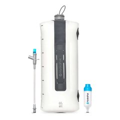 The water filter is built into the HydraPak Seeker+ 6L Gravity Filter Kit, FK02