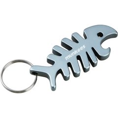 Keychain-bottle opener Munkees Fish Bone grey