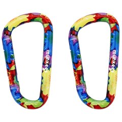 Auxiliary carabiner Munkees Flower Colored 6 x 60 mm 2-Pack, 3327-MC