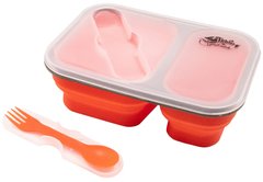 Silicone folding bowl container 900 ml for 2 compartments Tramp TRC-090 terracotta