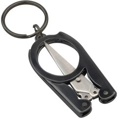 Keychain scissors Munkees Folding Scissors black, 2512-BL