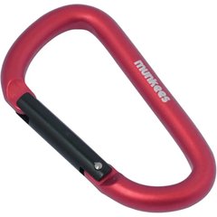 Auxiliary carabiner Munkees Pear D 8 x 80 mm red