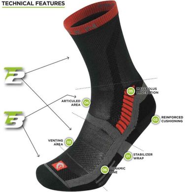 Thermal socks Lorpen T3LME Men's T3 Light Hiker Eco black/orange M